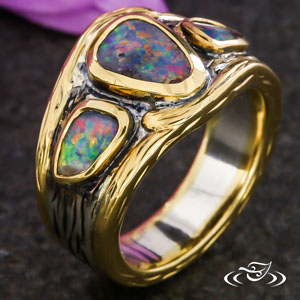 Two Tone Opal Ring