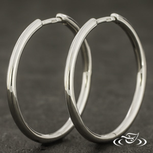 White Gold Hoops