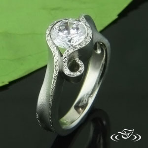 Curvy Triple Wrap Engagement Ring